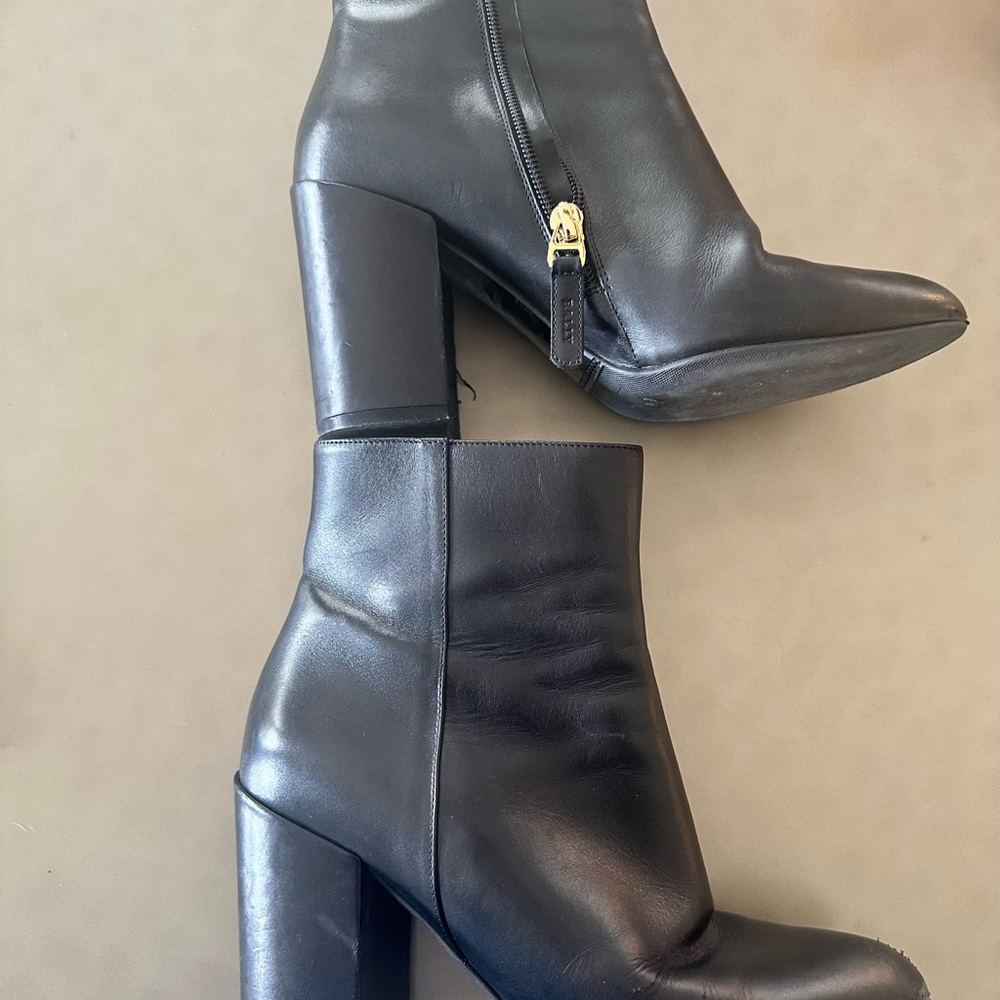 Bally Black Bowler Calf Skin Boots
